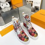 LOUIS VUITTON FLORAL ANKLE BOOTS MULTICOLOR 1A9HAC