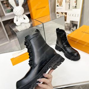 LOUIS VUITTON FLORAL ANKLE BOOTS BLACK 1A9HAC - Image 5