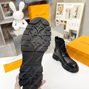 LOUIS VUITTON FLORAL ANKLE BOOTS BLACK 1A9HAC - Image 9