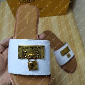 LOUIS VUITTON LOCK IT MULE WHITE AND BEIGE 1AAOVL - Image 5