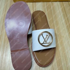 LOUIS VUITTON MULE PLATE LOCK IT WHITE AND BEIGE 1A64MN - Image 5