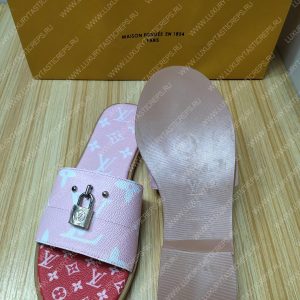 LOUIS VUITTON MULE PLATE LOCK IT WHITE AND PINK 1A64MN - Image 3