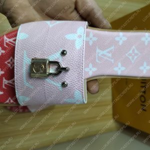 LOUIS VUITTON MULE PLATE LOCK IT WHITE AND PINK 1A64MN - Image 4