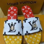 LOUIS VUITTON MULE PLATE LOCK IT WHITE AND RED 1A64MN