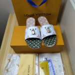 LOUIS VUITTON MULE PLATE LOCK IT WHITE AND FAWN 1A64MN