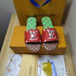 LOUIS VUITTON MULE PLATE LOCK IT RED AND GREEN 1A64MN