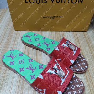 LOUIS VUITTON MULE PLATE LOCK IT RED AND GREEN 1A64MN - Image 3