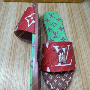 LOUIS VUITTON MULE PLATE LOCK IT RED AND GREEN 1A64MN - Image 4