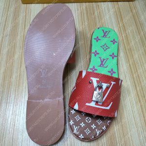 LOUIS VUITTON MULE PLATE LOCK IT RED AND GREEN 1A64MN - Image 5