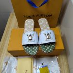 LOUIS VUITTON MULE PLATE LOCK IT WHITE AND GREEN 1A64MN