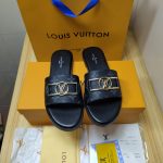 LOUIS VUITTON LOCK IT FLAT MULE NOIR 1A64Z7