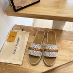 LOUIS VUITTON LOCK IT FLAT MULE BEIGE 1A9RL4