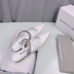 MANOLO BLAHNIK LUTARAFLAT WHITE 421-1156-0009