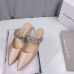 MANOLO BLAHNIK LUTARAFLAT BEIGE 421-1156-0009