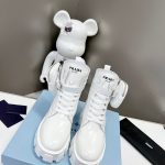 PRADA MONOLITH BOOTS WITH POUCH WHITE 1T255M