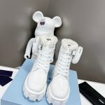 PRADA MONOLITH BOOTS WITH POUCH WHITE 1T255M