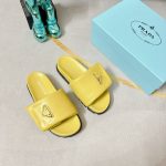 PRADA SOFT PADDED SLIDES YELLOW 1XX648