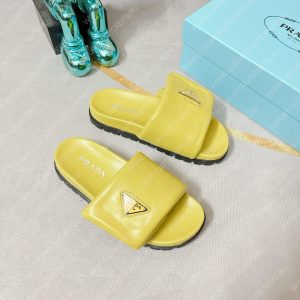 PRADA SOFT PADDED SLIDES YELLOW 1XX648 - Image 3