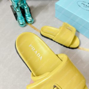 PRADA SOFT PADDED SLIDES YELLOW 1XX648 - Image 6