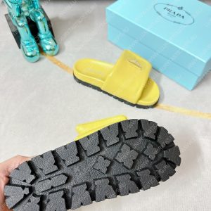 PRADA SOFT PADDED SLIDES YELLOW 1XX648 - Image 9