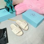 PRADA SOFT PADDED SLIDES OFF WHITE 1XX648