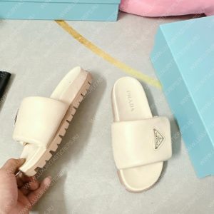 PRADA SOFT PADDED SLIDES OFF WHITE 1XX648 - Image 4