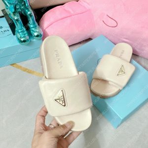 PRADA SOFT PADDED SLIDES OFF WHITE 1XX648 - Image 7