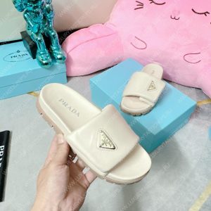 PRADA SOFT PADDED SLIDES OFF WHITE 1XX648 - Image 8