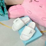 PRADA SOFT PADDED SLIDES WHITE 1XX648