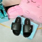 PRADA SOFT PADDED SLIDES BLACK 1XX648