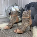 RENE CAOVILLA JEWEWLLED HIGH-HEELED SANDALS GLAXIA NUDE C10220