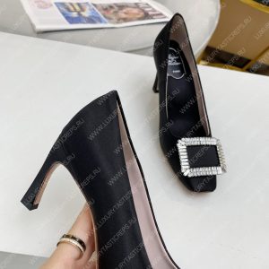 ROGER VIVIER TROMPETTE STRASS 70 PUMPS BLACK RVW41417 - Image 7