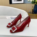 ROGER VIVIER TROMPETTE STRASS 70 PUMPS RED RVW41417