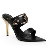 VERSACE BUCKLE HEELS BLACK E74VA3S70