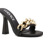VERSACE HEELED SANDALS BLACK 1003334