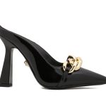 VERSACE SLING-BACK PUMPS BLACK 1001207