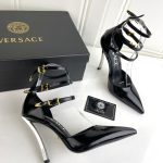 VERSACE PIN-POINT PUMPS BLACK 1007256