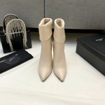 YVES SAINT LAURENT NIKI BOOTIES LIGHT OFF WHITE 678534AA