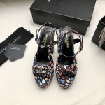 YVES SAINT LAURENT BIANCA PLATFORM SANDALS MULTI COLOR 606713AAA