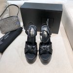 YVES SAINT LAURENT BIANCA PLATFORM SANDALS BLACK 6067131N