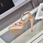 YVES SAINT LAURENT TRIBUTE PLATFORM SANDALS DARK BEIGE 315487AAA