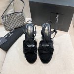 YVES SAINT LAURENT BIANCA PLATFORM SANDALS BLACK 7164161Q200