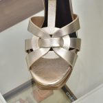 YVES SAINT LAURENT TRIBUTE PLATFORM SANDALS PALE GOLD 5342770PS
