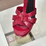 YVES SAINT LAURENT TRIBUTE PLATFORM SANDALS RED 315487AAA