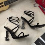 SAINT LAURENT OPYUM SANDALS BLACK 7323391U