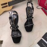 SAINT LAURENT OPYUM SANDALS BLACK 7323391U
