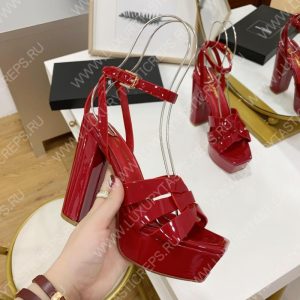 YVES SAINT LAURENT TRIBUTE PLATFORM SANDALS RED 315487AAA - Image 4