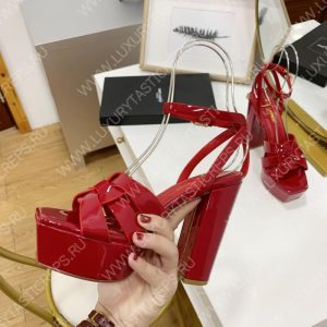 YVES SAINT LAURENT TRIBUTE PLATFORM SANDALS RED 315487AAA - Image 5