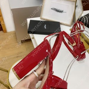 YVES SAINT LAURENT TRIBUTE PLATFORM SANDALS RED 315487AAA - Image 7