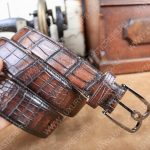 BERLUTI ALLIGATOR BELT BROWN C0035-E2